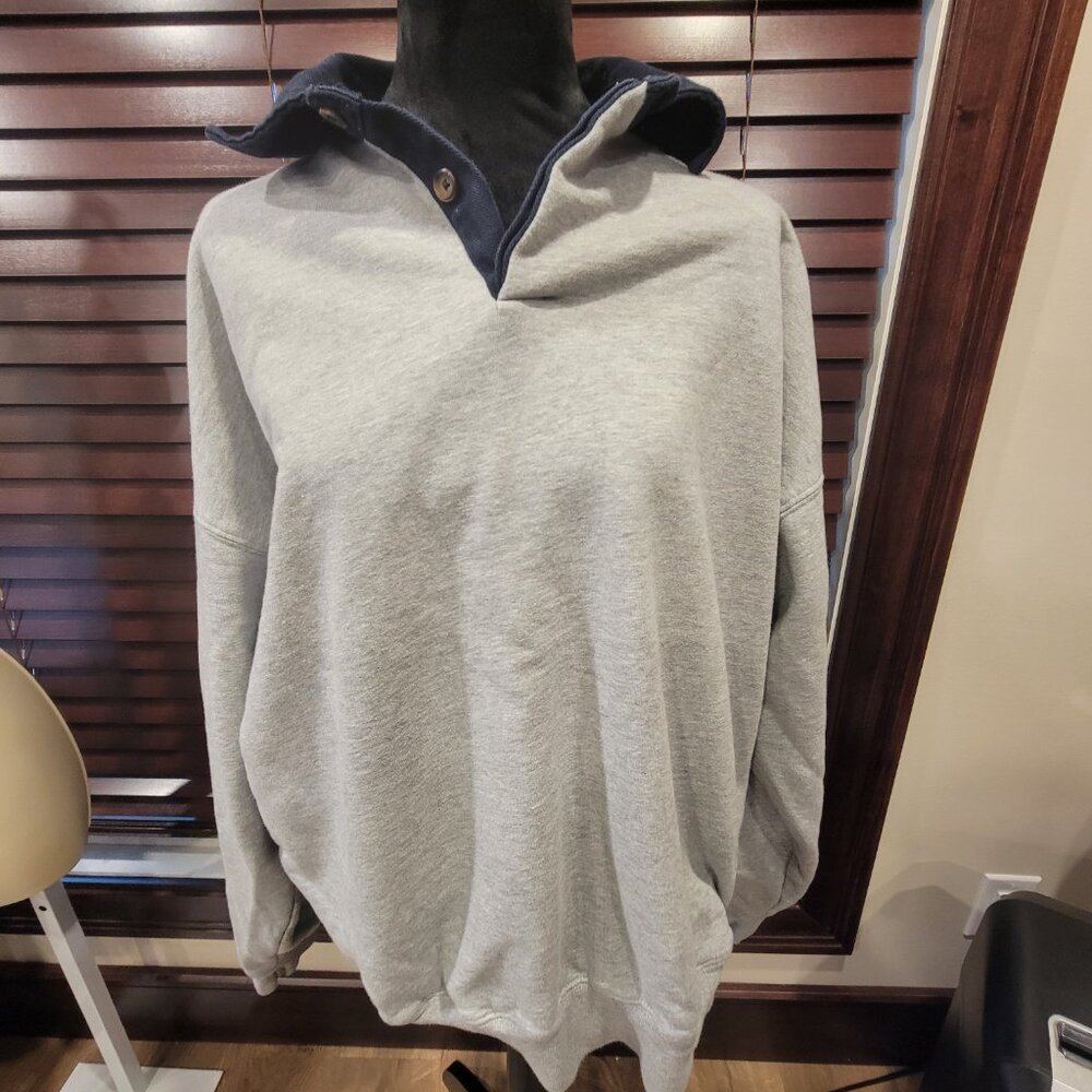 Brandy Melville oversized collared hoodie
